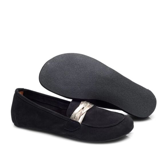 ZAQQ Qerp Velors Black Suede Barefoot Loafers Sz 38 - Picture 2 of 16